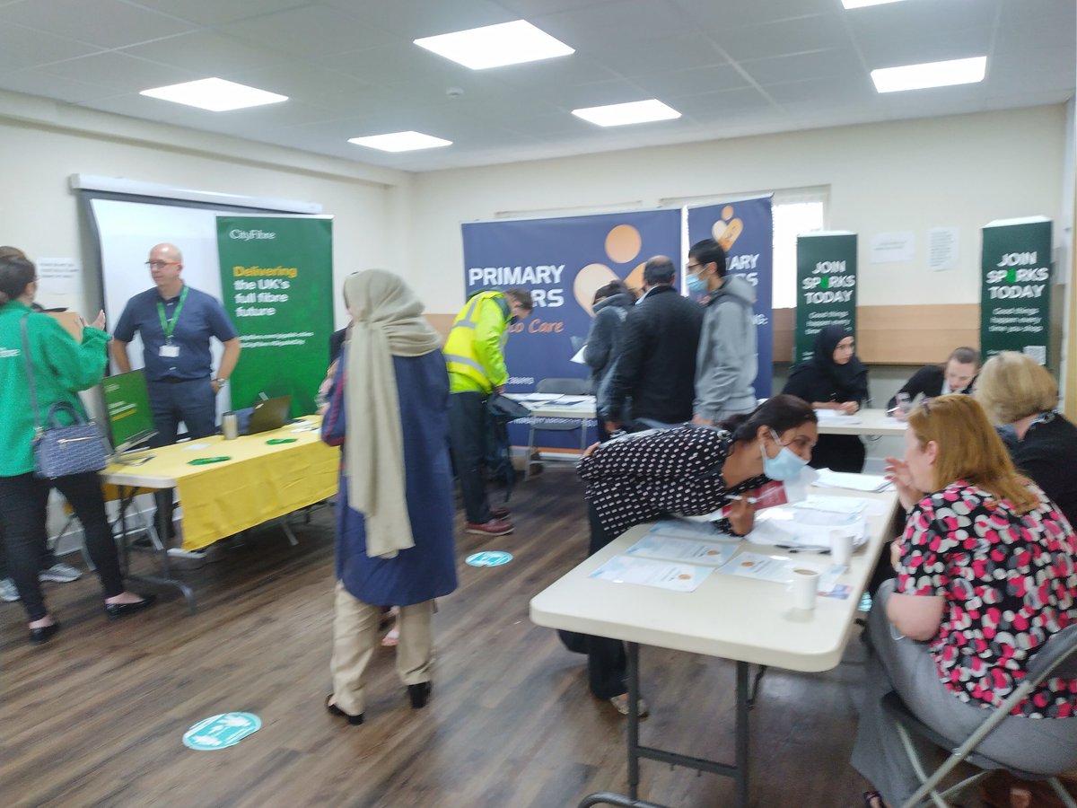 Great turn out at our job fair over 200 people attended w/ 13 interviews at M&S, over 50 applications made for Morrisons & Costa, 50 for Issa Medical Centre & over 100 registered w/ Primary Carers 24/7, Delta Care Ltd, CityFibre, SM Trading, Lancashire Police, LVP, DWP, Inspira