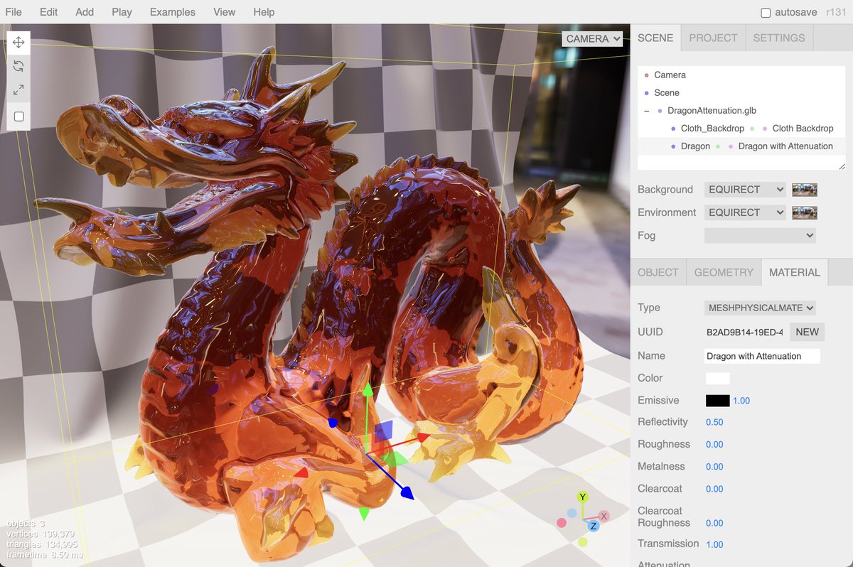 Three.js tweet media