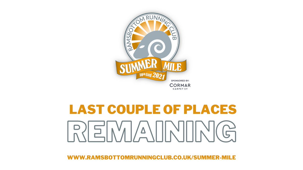 Will you be one of the lucky one's to bag one of the last couple of places in the Ramsbottom Summer Mile?? 

Enter now before it's too late ⬇️ 

ramsbottomrunningclub.co.uk/summer-mile