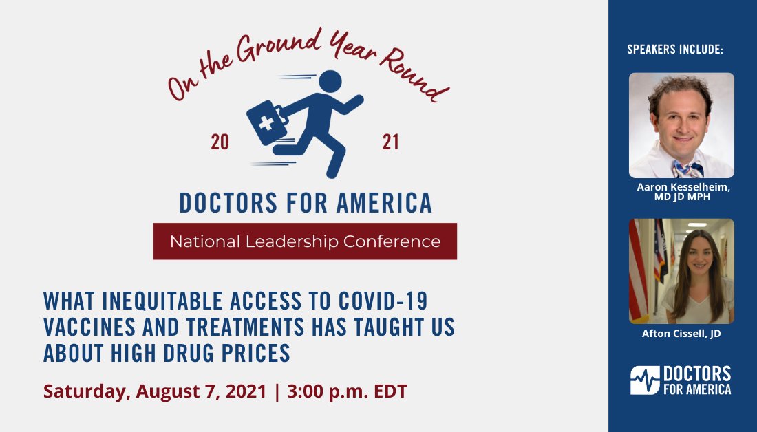 reshmagar's tweet photo. The Drug Affordability Action Team will host 2⃣ panels at upcoming @drsforamerica National Leadership Conference:
Panel 1 will be with @akesselheim &amp; Afton Cissell of @RepLloydDoggett's office on nat'l efforts to lower high drug prices.
https://t.co/2EhzPKkRcf #NLCExperience2021 https://t.co/53eQplGXOh