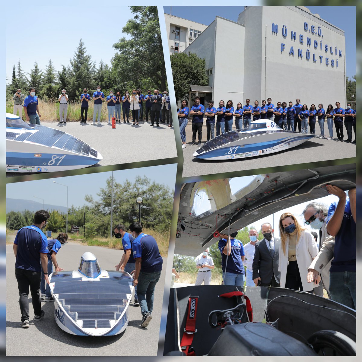 #TeamSolaris ile S11🏎️Güneş Aracı'nın test sürüşüne katılan Rekt. <a href="/hotar_nukhet/">Prof. Dr. Nükhet Hotar</a>,
projede emeği geçen Dr.Öğr. Üy. Aytaç Gören'i, öğrencileri ve paydaşları kutlayarak; ekibimize, Eylül-2021'deki #iLumen Avrupa Güneş  Ener. Yarışmasında başarılar diledi.