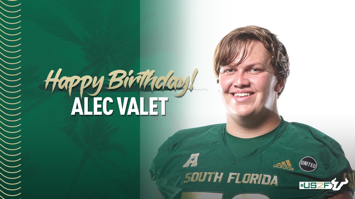USFFootball's tweet photo. Happy Birthday, @AlecMichael407! 💚🎉
#US2F 🤘 https://t.co/Z7FY8MEn0U