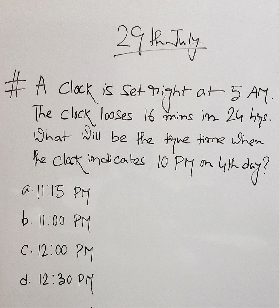 MathMagic5's tweet image. 🍇Today&apos;s problem from Clock, from Aptitude

#aptitude #aptitudequestions #aptitudetest #arithmatic #problemsolving #aptitudeproblems #mentalaptitude #clocks #clockproblems #tricks #intelligent #ssc #cgl #schoolstudents #cbseexam #cbse #icse #icseexams #isc #rrb #bankpo #govtjobs