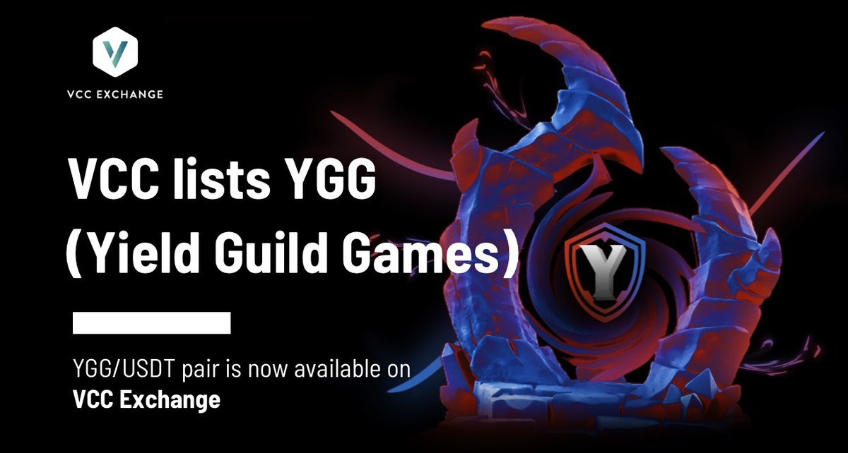 VCC Exchange has listed YGG (Yield Guild Games) and open trading for YGG/USDT pair.

To learn more about YGG (Yield Guild Games) , please visit their website at: yieldguild.io