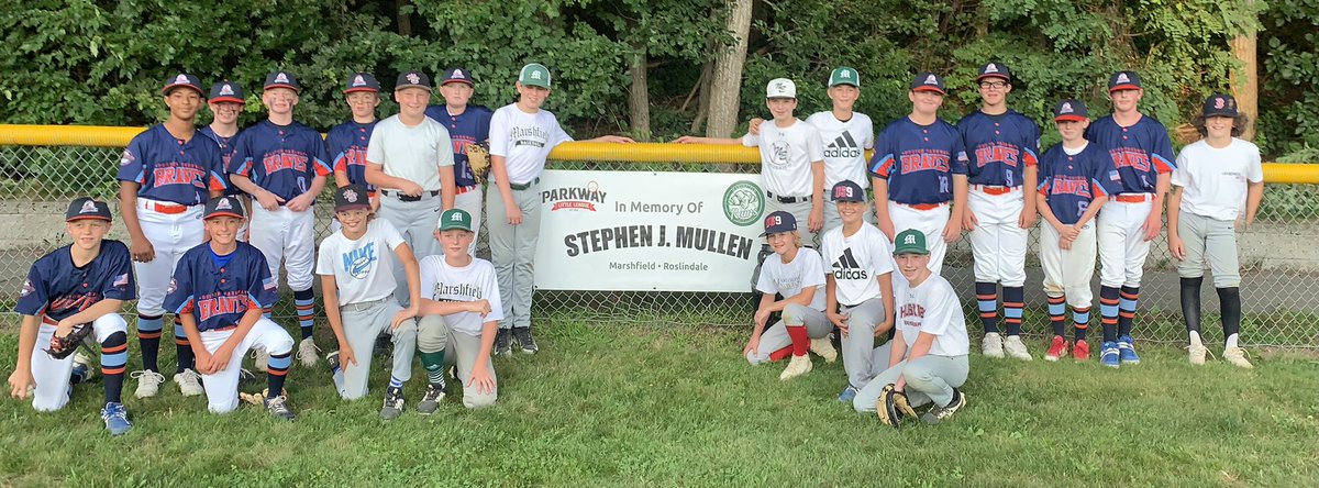 A Parkway team and a Marshfield team met last night and played a game in tribute to a former Marshfield/Roslindale resident and <a href="/Parkway_LL/">ParkwayLittleLeague</a> coach. Marshfield won a very tight contest but all remembered a great Parkway guy! #SteveMullen <a href="/_MYBaseball_/">Marshfield Youth Baseball</a>