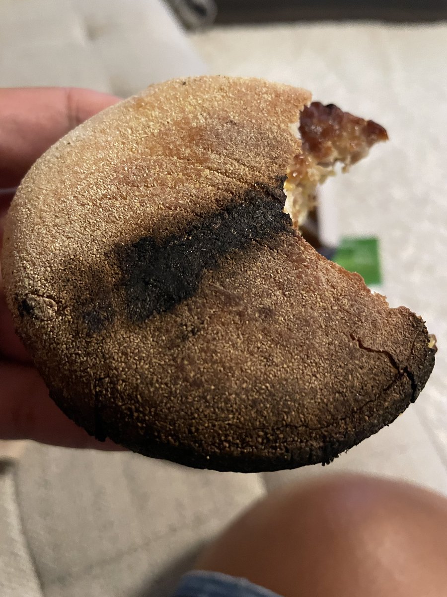 Andrewlowedown's tweet photo. Hey @McDonaldsCanada thanks so much for the burnt breakfast sandwich 🤢👎🏽 https://t.co/fSVSNKBgGF
