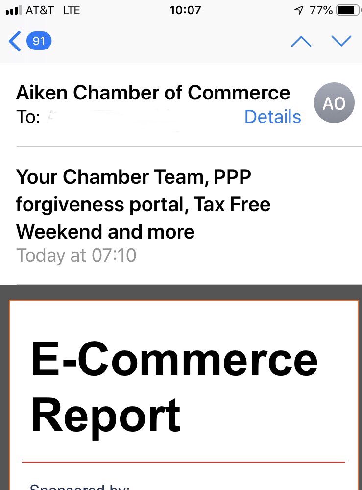 LeadershipAiken's tweet photo. Thanks to our friends @AikenChamber for @LeadershipAiken the shout-out in their latest newsletter. Apply now for 21-22: https://t.co/a8L2rK7vcz https://t.co/NI3knBpQKX