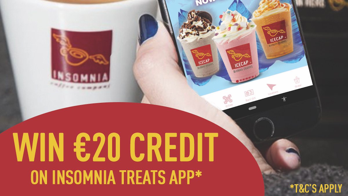 💛 GIVEAWAY 💛 📌 WIN €20 for @_InsomniaCoffee 📌 ☕ RT and then register for the Insomnia Coffee Company treats app to ensure you can claim your prize 👏💛 Winner will be announced next week App on Apple Store/ Google Play! #freecoffee #giveaway #Sligo #insomniacoffee