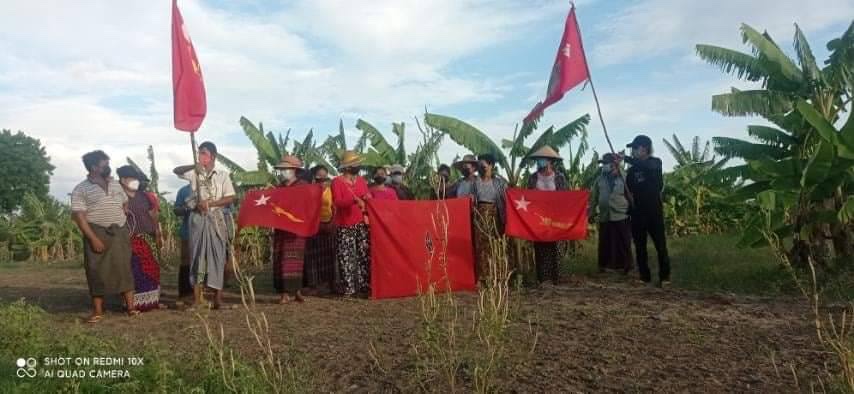 SawThiri6's tweet photo. Residents in Madaya tsp, staged protest against military dictatorship on July 29. #WhatsHappeningInMyanmar #July29Coup https://t.co/sceNZLF0pq