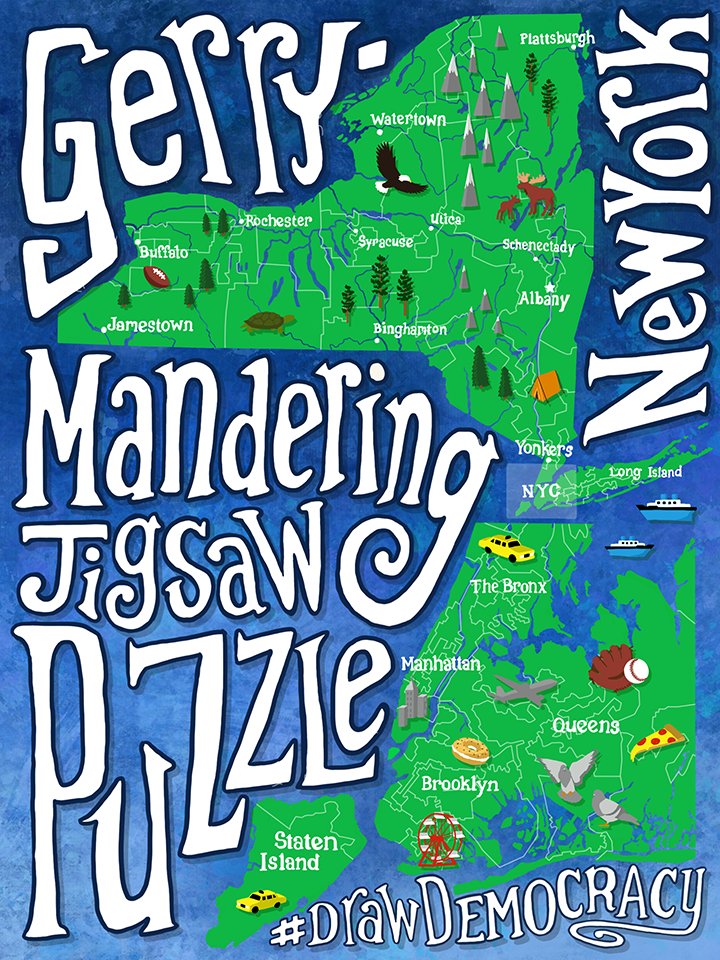 DrawDemocracyNY's tweet photo. Follow us here for live updates during today's 2pm Brooklyn/Staten Island redistricting hearing! #DrawDemocracy members will be testifying.
And of course, make sure to check out our amazing Gerrymandering Jigsaw Puzzle and donate!
https://t.co/qIijmqGFo5 https://t.co/kxrw8sTQzC