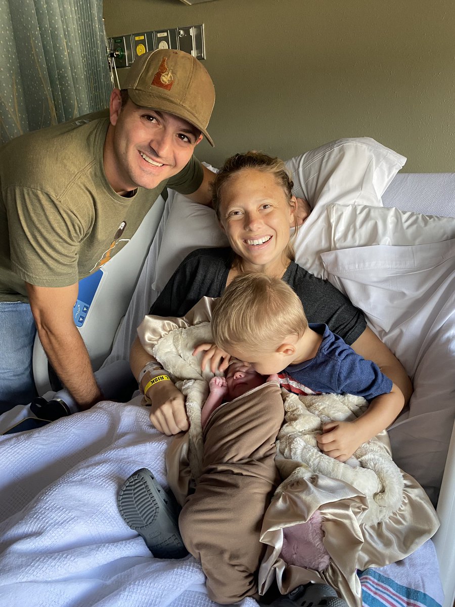 MrsHarrisonCSES's tweet photo. So incredibly grateful for this precious gift from God! Our sweet baby GIRL Jolie arrived on Tuesday morning full of life &amp; love. Jimmy is already such a sweet brother and we’re so happy to be home with our new family of 4. Overwhelmed with gratitude! https://t.co/ezBRb7R4D6