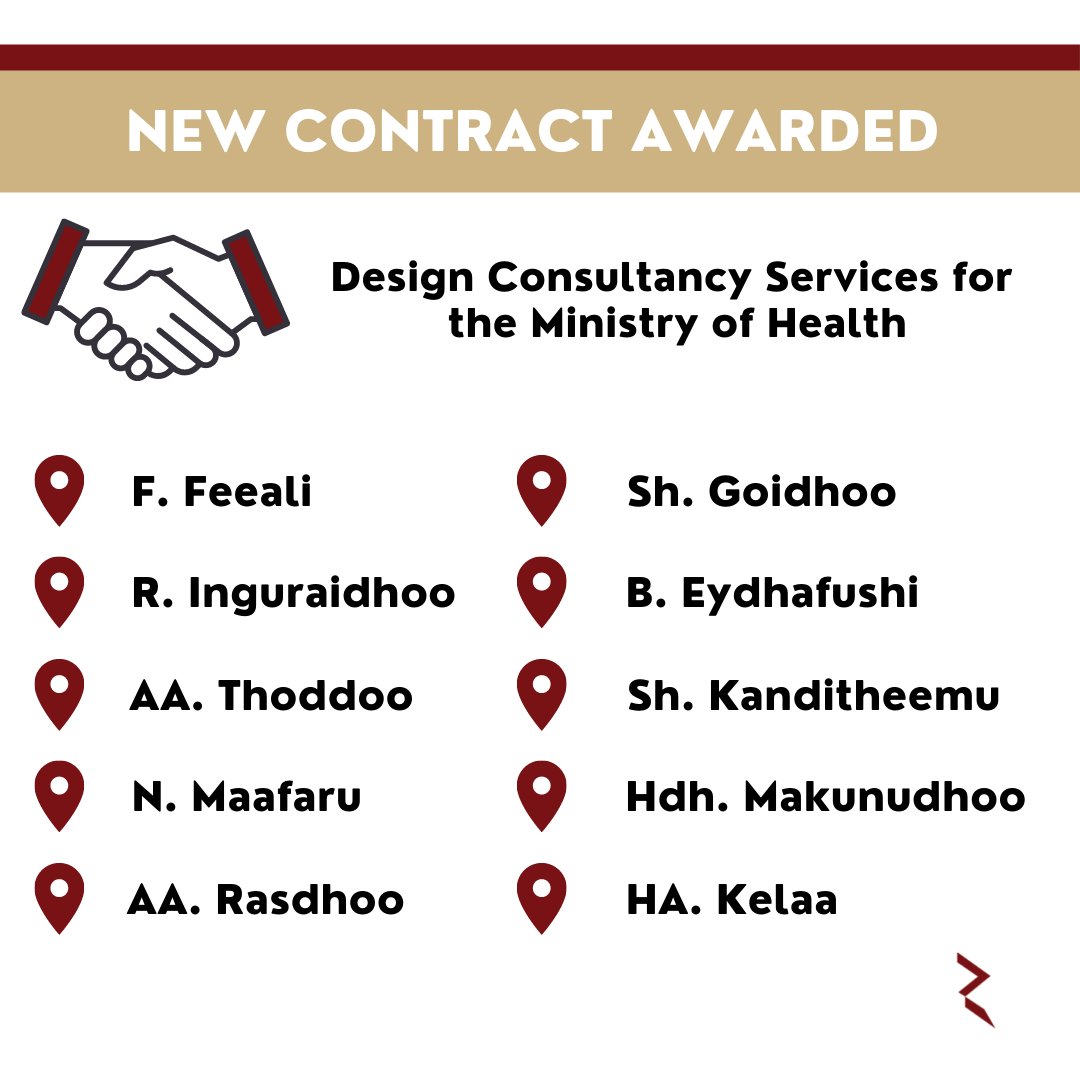 RiyanPvtLtd's tweet photo. We are excited to share our latest contract awarded for Design Consultancy Services for @MoHmv as our #BiggestWinOfTheMonth for July!
#teamriyan #riyanmv #detaildesign #conceptdesign #architecture #consultancy https://t.co/MTAfNaPEHG