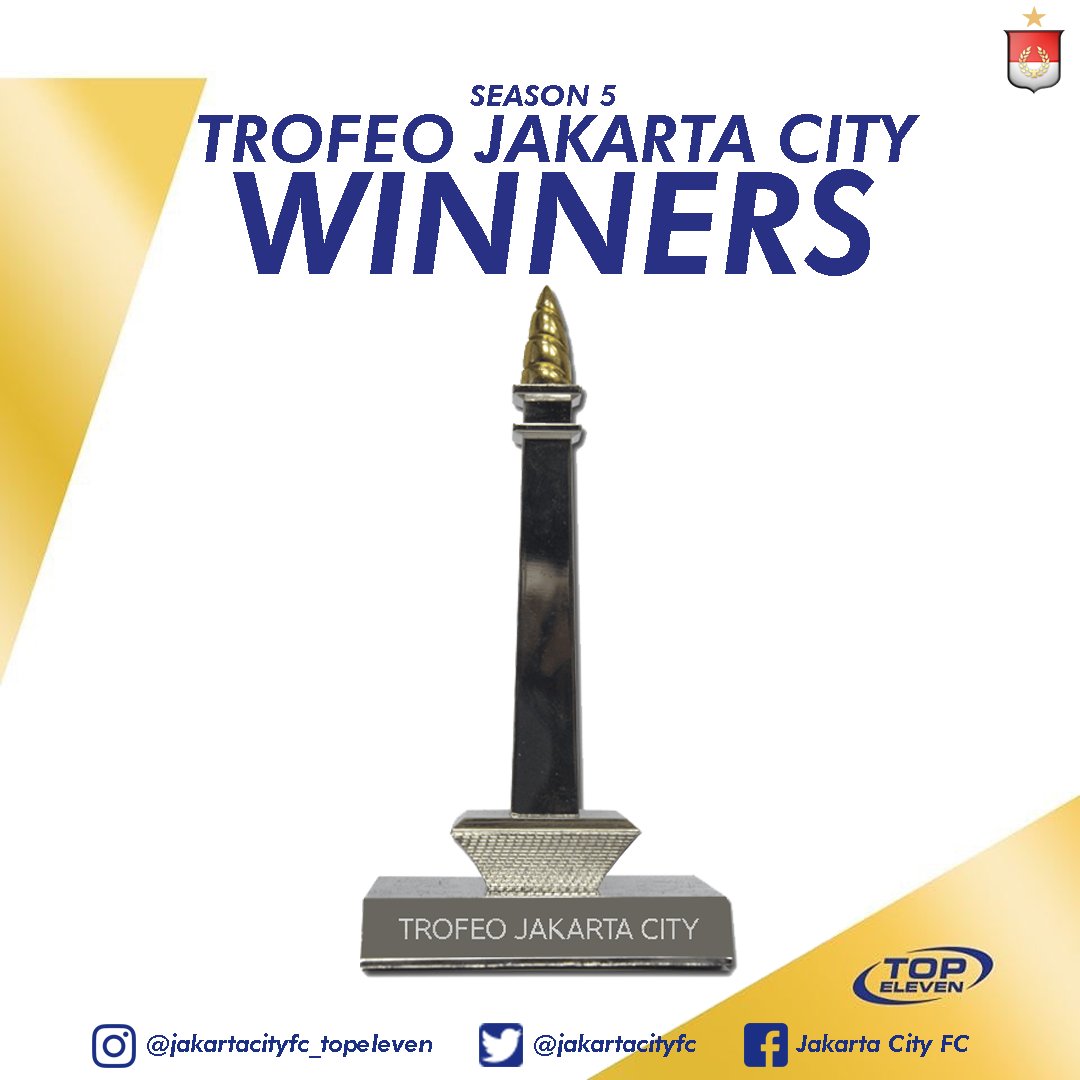 JakartaCityFC's tweet photo. Congratulation @OudRevered for winning TROFEO JAKARTA CITY Season 5🏆🎉 https://t.co/mSQEigjCsD