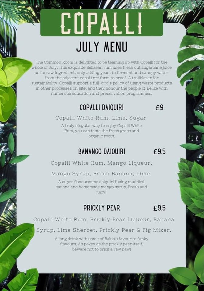 The Common Room (@commonroombath) on Twitter photo You’ve got until the end of the month to try our special <a href="/CopalliRum/">Copalli Rum</a> menu! Which is perfect if you find yourself in the mood for a dangerously delicious daiq tonight…🤙🍸
#discovercopalli #daiquiri #collaboration You’ve got until the end of the month to try our special <a href="/CopalliRum/">Copalli Rum</a> menu! Which is perfect if you find yourself in the mood for a dangerously delicious daiq tonight…🤙🍸
#discovercopalli #daiquiri #collaboration