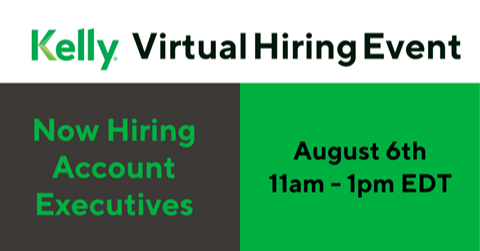 RecruiterJen1's tweet photo. Connect from a laptop, tablet or phone to chat 1:1 with a recruiter about our Account Executive roles - August 6th, 2021 any time between 11am-1pm EDT
 
Click here to register with Kelly on Brazen: https://t.co/7ottxRP1vD https://t.co/B9kONRXsvI