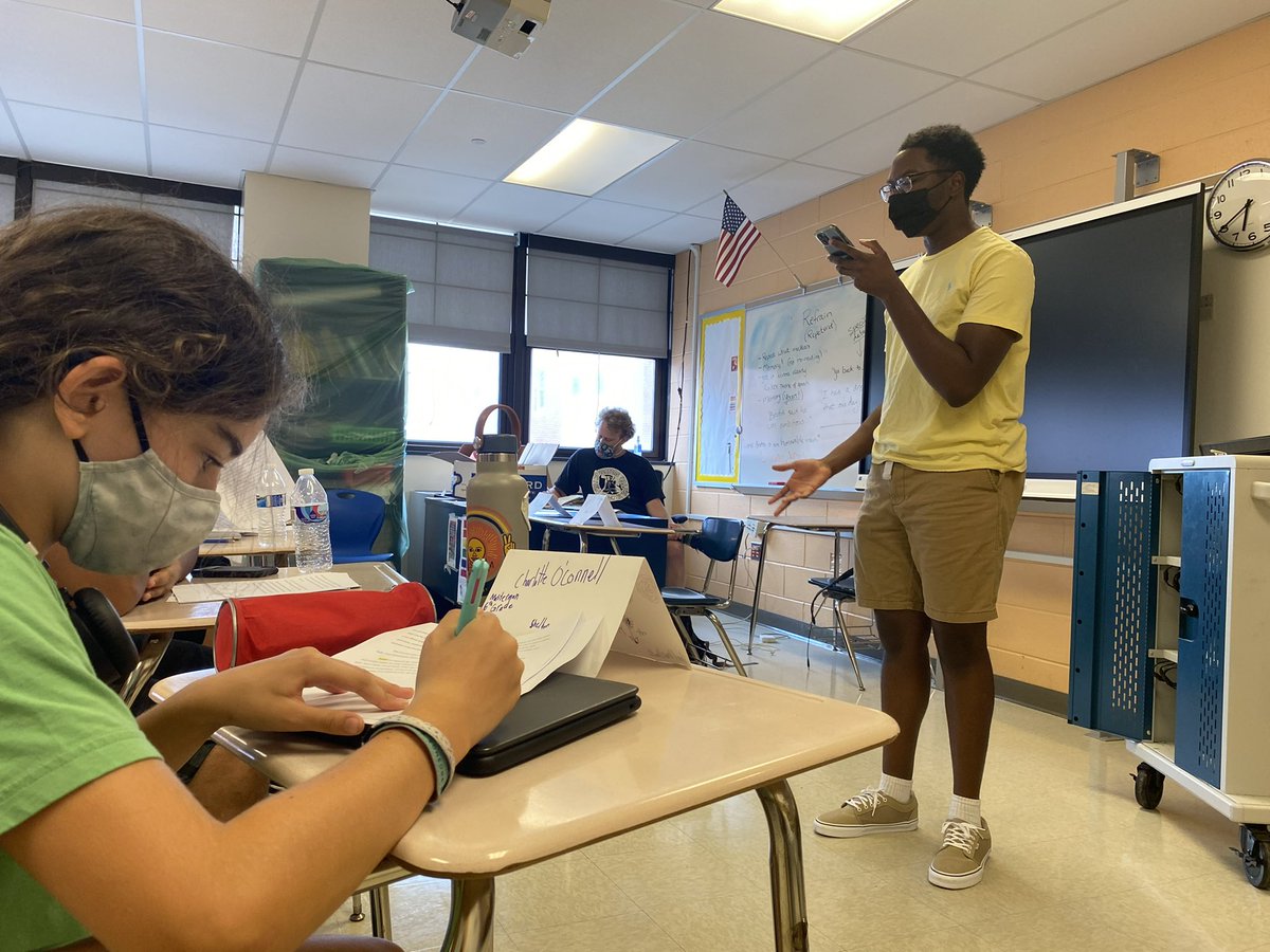PhillyASAP's tweet photo. Checking in with the #ASAPDebate🗣 #summerdebateacademy crew: Tamir Gorham recited a speech to students as they are prep/finalize their own for the original oratory tournament! Tune in tomorrow to see what topics they’ve chosen. #phillyasap #afterschool #summercamp #phillyOST https://t.co/vK1Wxad1e4