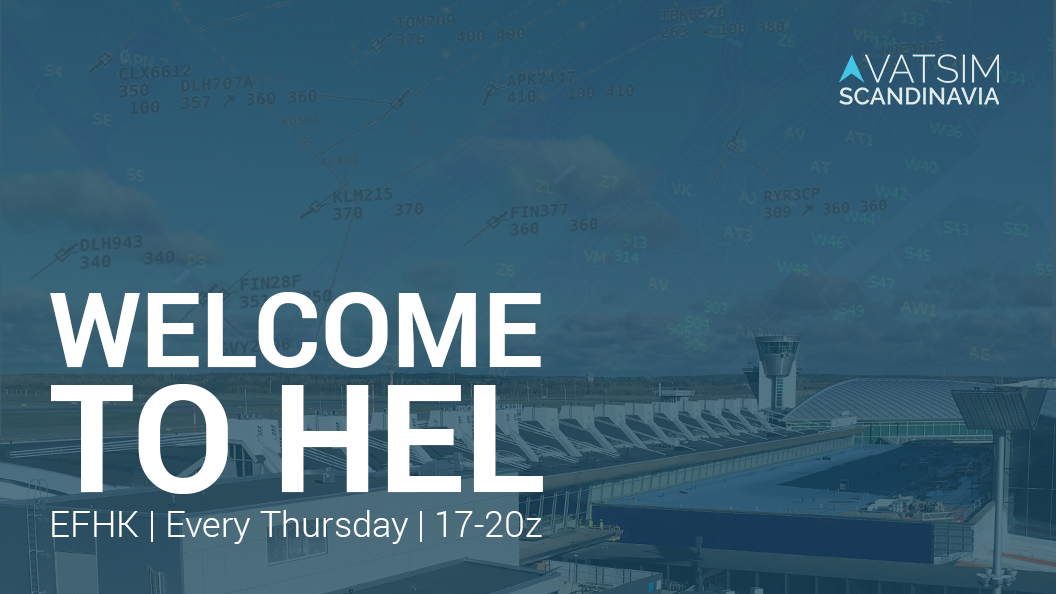 Starting at 17:00z: VATSIM Scandinavia and Finland invite you to enjoy our weekly event, Welcome to HEL. Helsinki Airport will be fully staffed by our air traffic controllers every Thursday 1700z-2000z. https://t.co/WFNGt9uuEc