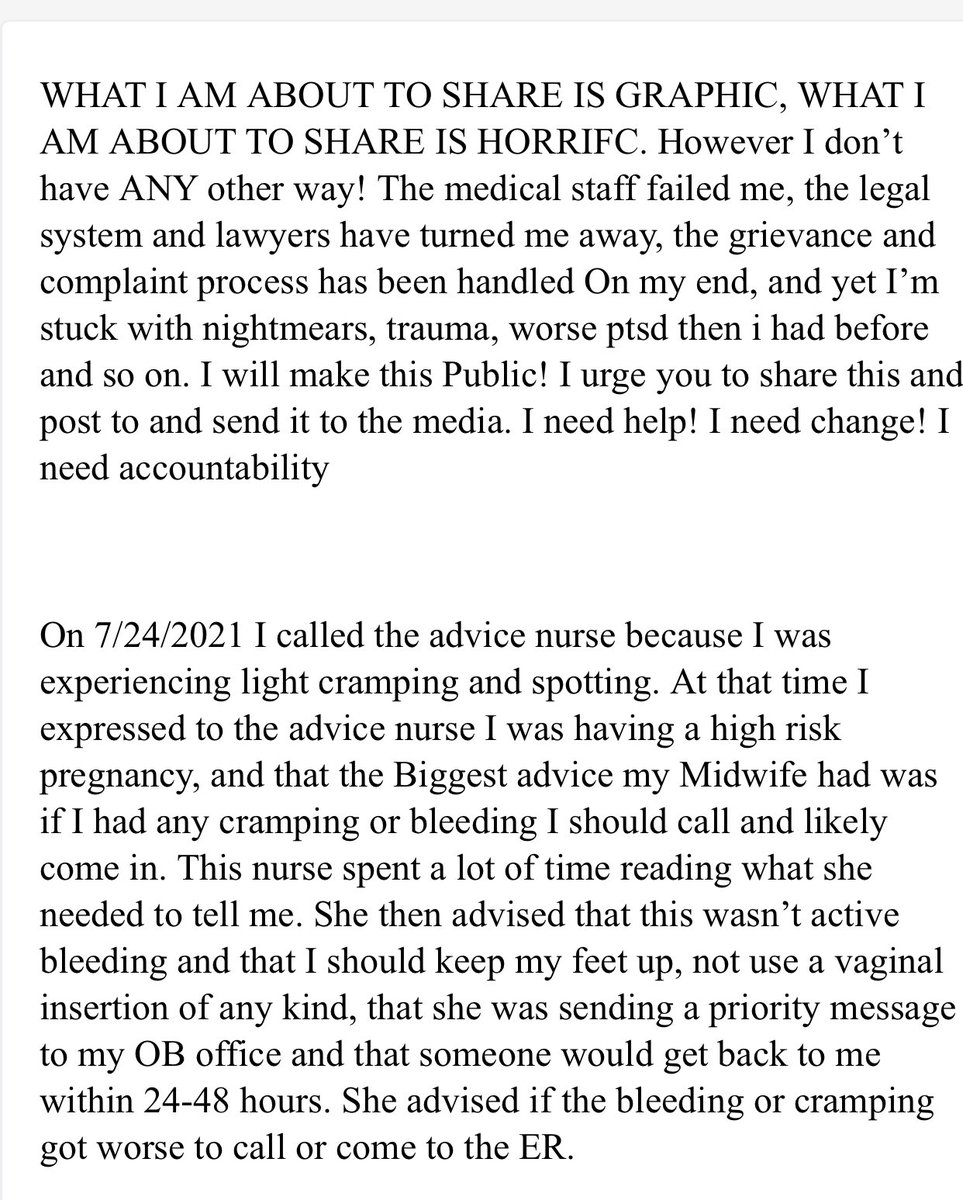 lilithhasmilk's tweet photo. Recently i was Hemmoraging from a later term high Risk pregnancy

Lawyers can’t help me because it’s going again @kpthrive but they failed me and turned me away while miscarrying 2 times in one day 

Below is a link to the story I’m begging for change we have to rt/share/etc https://t.co/8upusz1ul6
