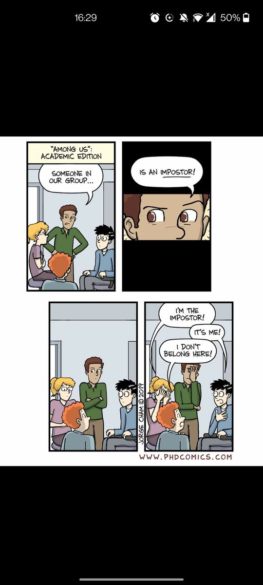 <a href="/AcademicChatter/">Academic Chatter™</a> <a href="/cottoncashcat/">Dr. Kimi • Cotton Cashmere Cat Hair</a> I guess we can all just share the gold in imposter syndrome.