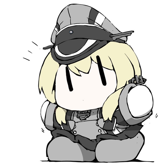 艦これラクガキ、まめ艦ぷりんつおいげん^^ 