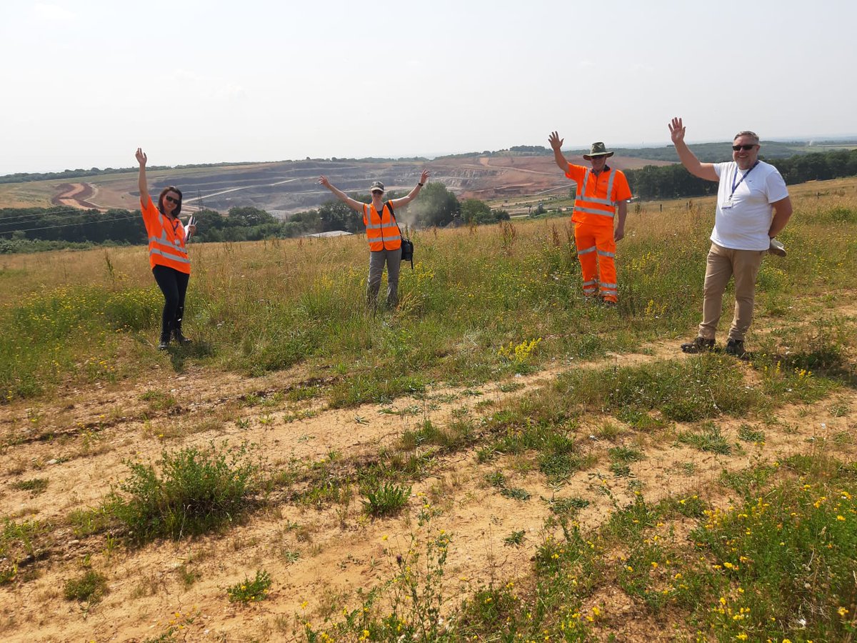 LeicsWildlife's tweet photo. We've had a great partnership with @AggregateUK for a few years now and would like to thank them for all the great work they do. We met with them recently at Bardon Hill to discuss the Biodiversity Action Plan for the site with @NatForestCo & @ButterfliesEM. #31DaysofThanks https://t.co/b6Dk1zpcvI