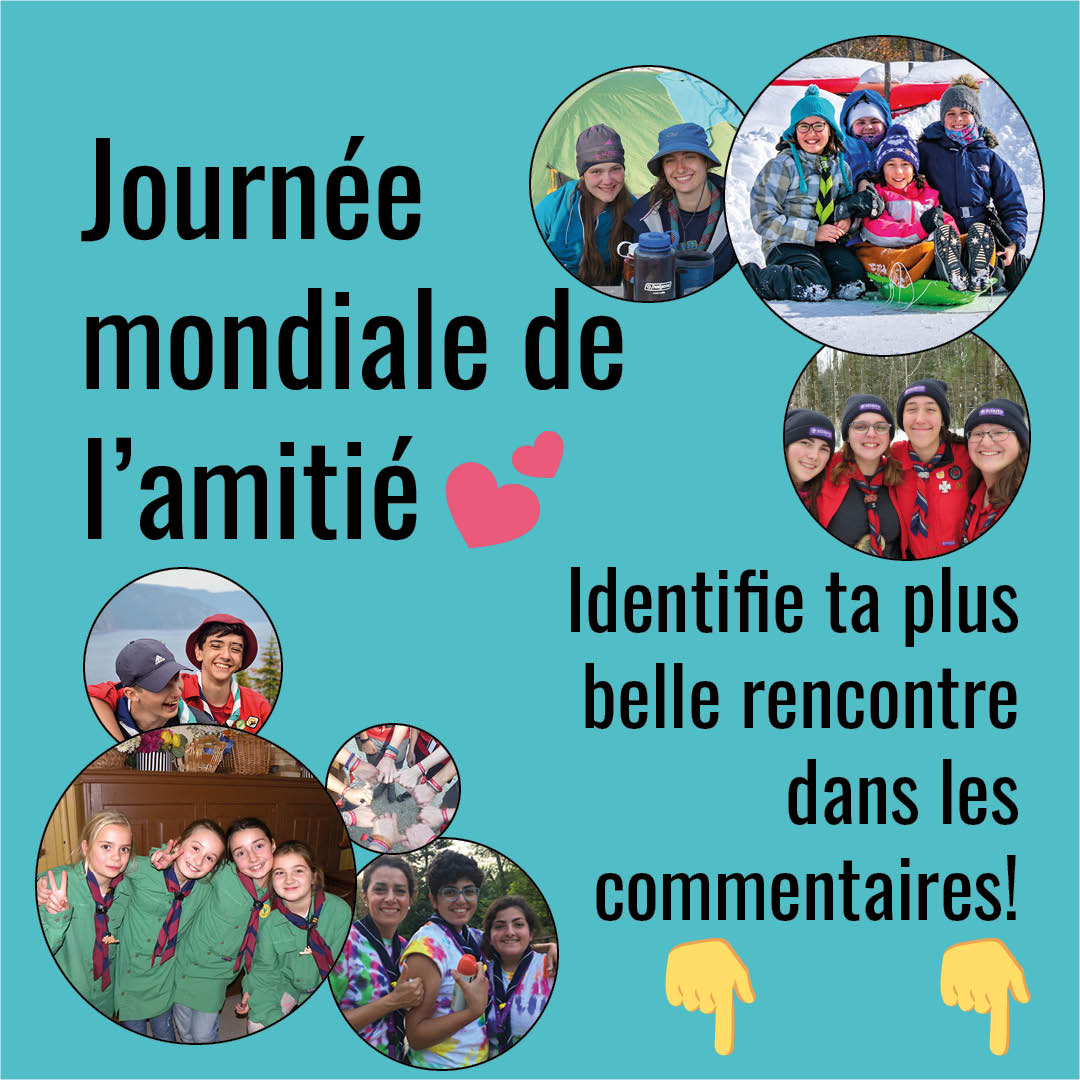 💛Quelle a été ta plus belle rencontre chez les scouts? Quelle amitié as-tu développé chez les scouts qui dure toujours?💛

Le 30 juillet marque la Journée mondiale de l'amitié🤗 Identifie dans les commentaires cette personne précieuse que tu as rencontrée dans le scoutisme🥰✌️
