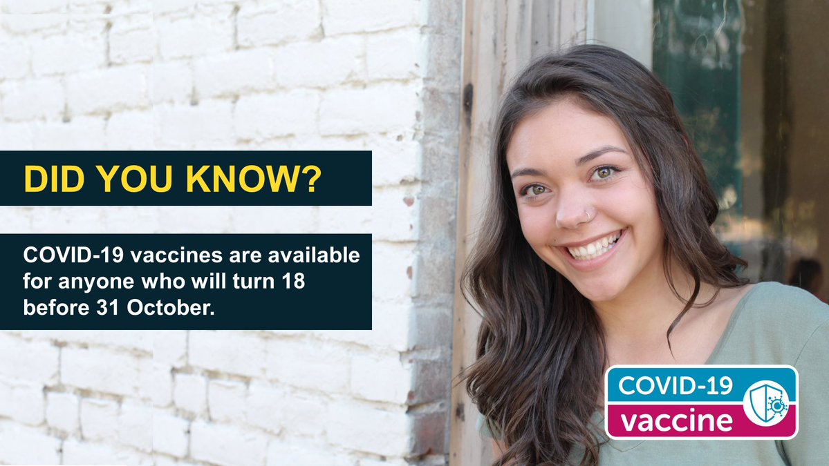Do you know someone who is nearly 18? 📅

Anyone born on or before 31 October 2003 can either get a walk-in jab or make an appointment for vaccination 💉

👉 nidirect.gov.uk/covidvaccine