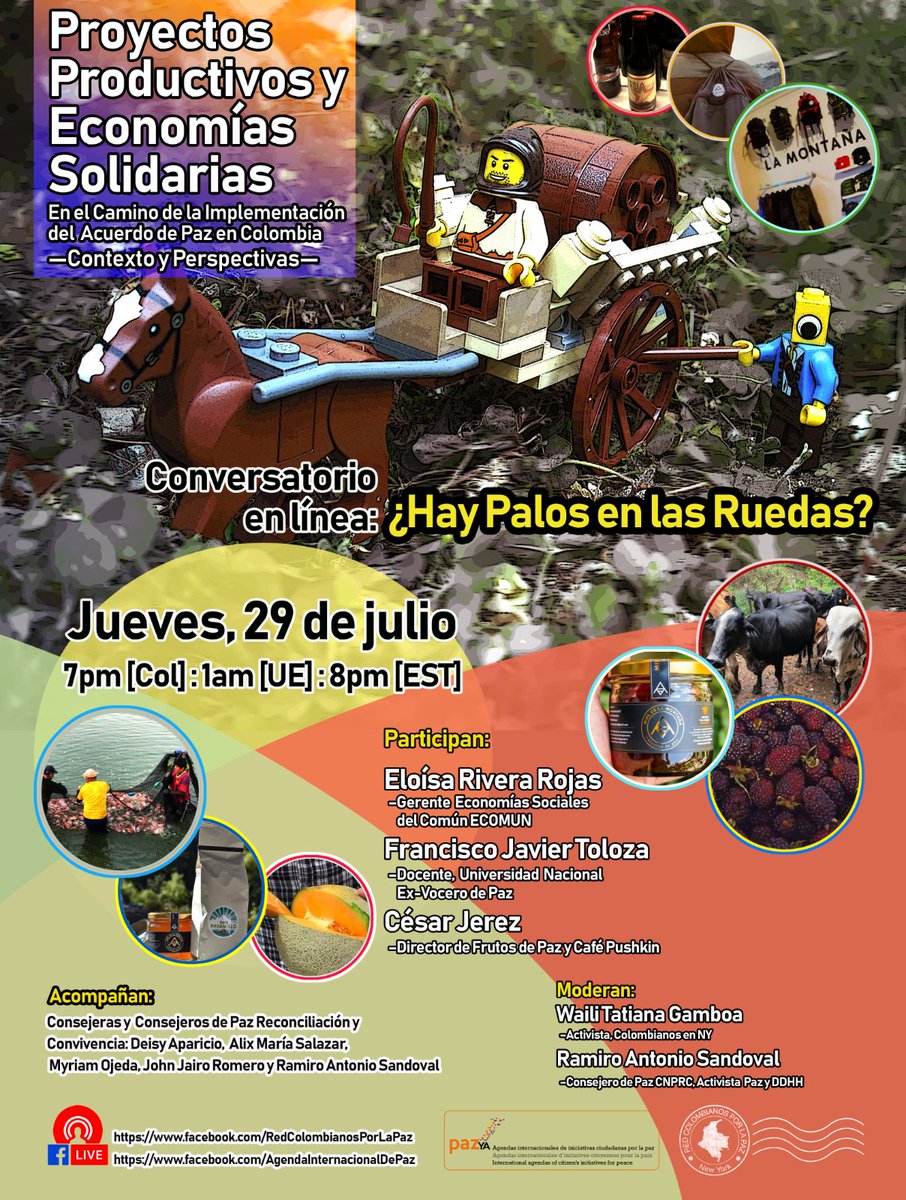 PushkinCafe1's tweet photo. Hoy 29J a las 7pm hora de Col, #conversatario de Proyectos Productivos y Economías Solidarias.
¿Hay Palos en las Ruedas? https://t.co/MwNHv3DDqh