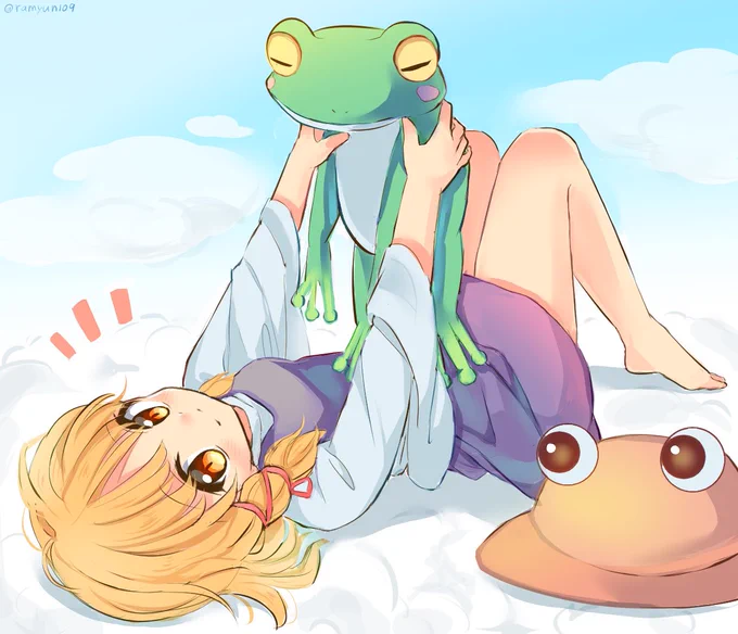 諏訪子様とカエル君🐸 