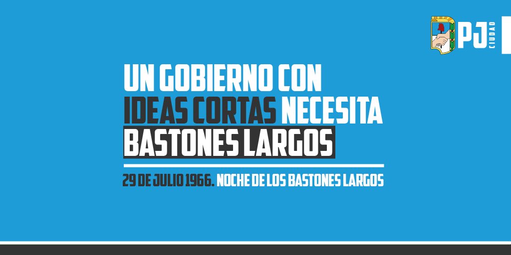 PjComuna's tweet photo. Represión a estudiantes y profesores, intervención de las universidades y fuga de cerebros fue el resultado de La Noche de los Bastones Largos.

A 55 años, defendamos la universidad pública, autónoma, de excelencia, base de la producción de ciencia para la soberanía nacional. https://t.co/We3UE3ZGDd
