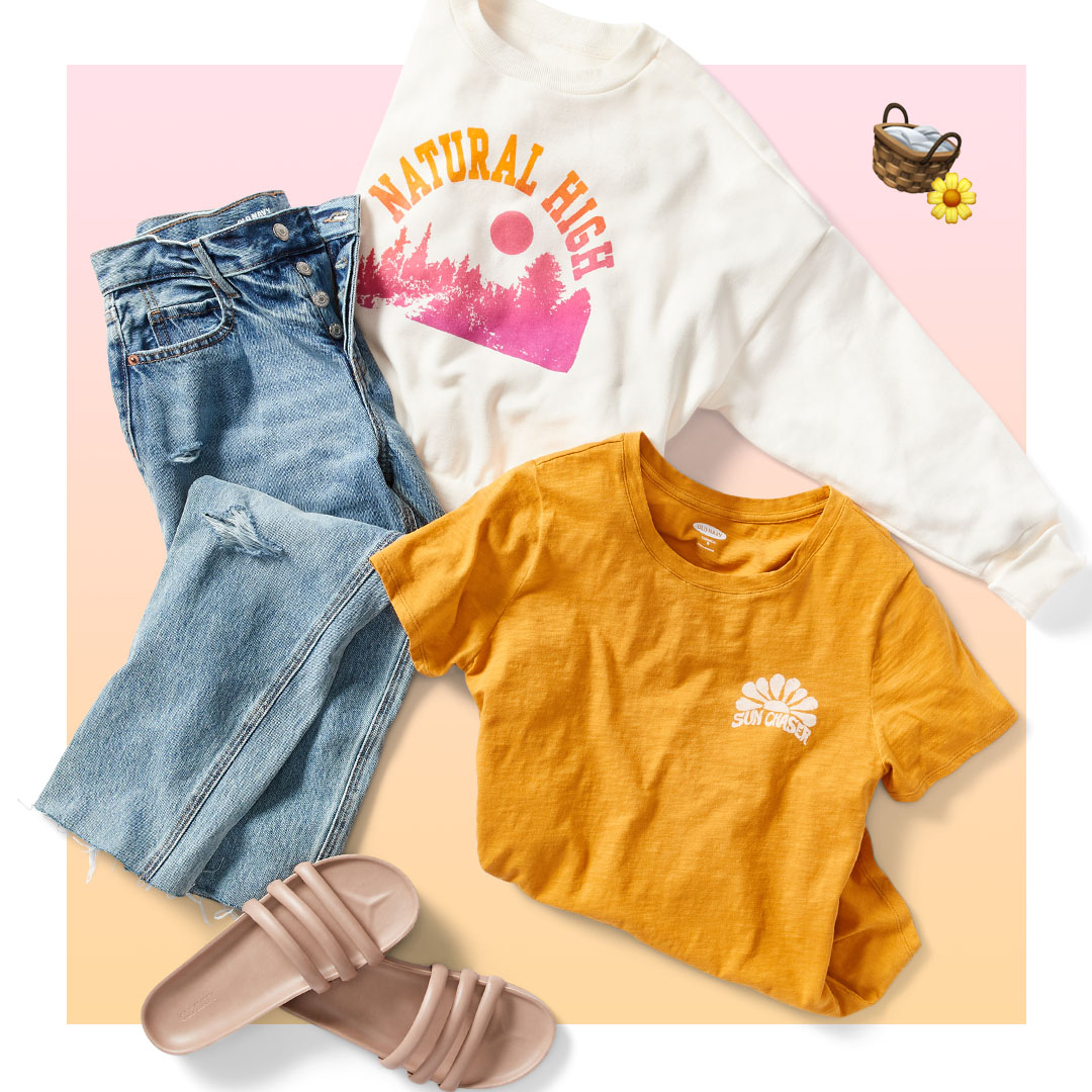 what do you need an outfit for👇

1️⃣ sunset picnic with the fam
2️⃣ impromptu photoshoot for the 'gram  
3️⃣ deleting hinge (...again) and cozying up with 𝘰𝘶𝘵𝘦𝘳 𝘣𝘢𝘯𝘬𝘴 season 2

#oldnavystyle