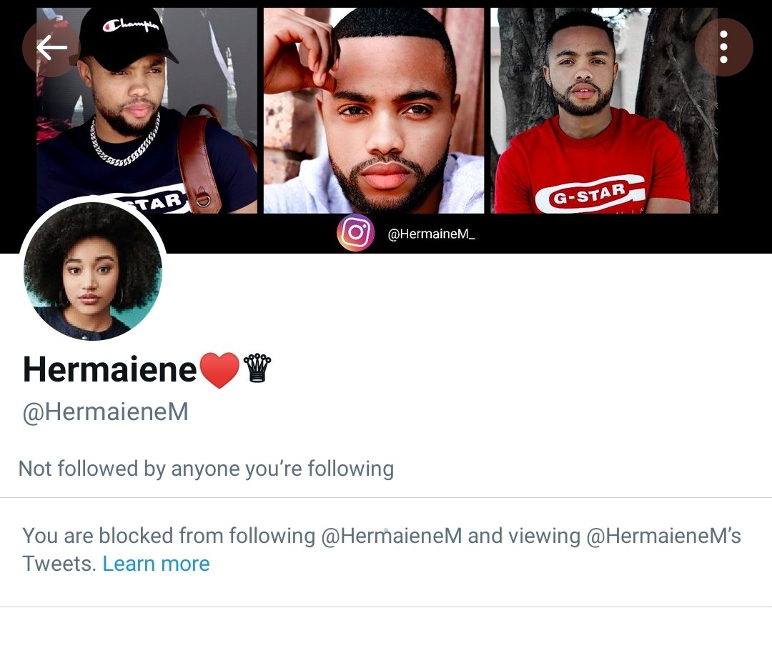 HermaineM's tweet photo. Got blocked by a fake Hermaine 😭😂😂😂 https://t.co/9iSzzbb03A