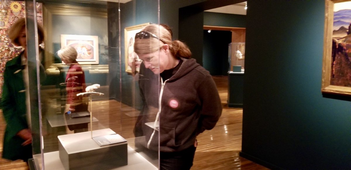 tulsatownhall's tweet photo. @GilcreaseMuseum Satellite archeologist @indyfromspace Sarah Parcak PhD enjoyed a quick tour with Mark Dolph before speaking at @tulsatownhall in 2019. https://t.co/plOa58T1Kr