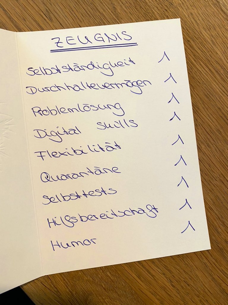 In Bayern gab es heute Zeugnisse.
So ein Schuljahr hat es noch nie gegeben - und ich bewundere so sehr, was die Kids alles gelernt haben.
Ich selbst hatte immer Angst vor dem Zeugnis.
Deshalb gibts von mir heute wieder ein eigenes, mit allen Dingen, in denen sie sehr gut sind.