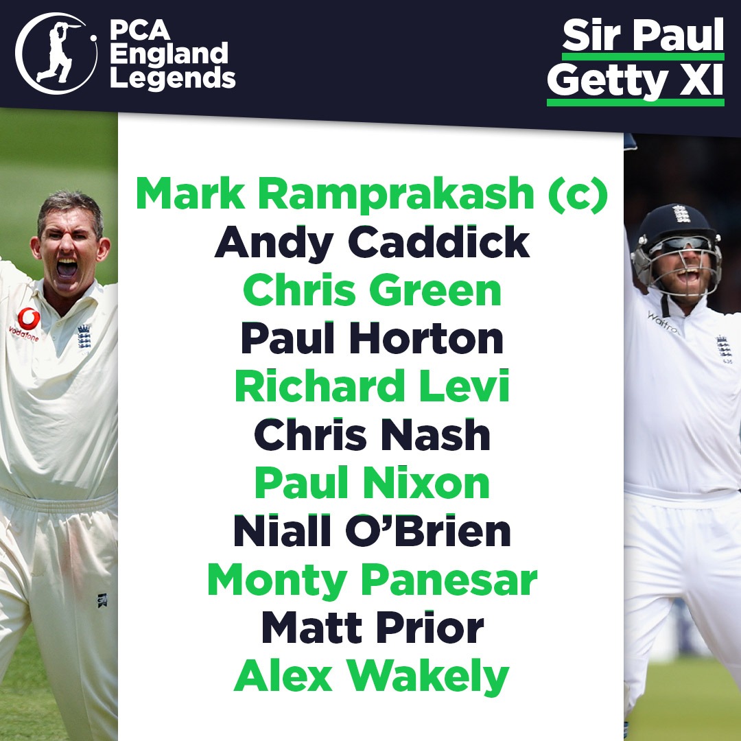 And here is your Sir Paul Getty XI!

It promises to be a close game tomorrow - who are you backing? 🤔

#FestivalOfCricket2021