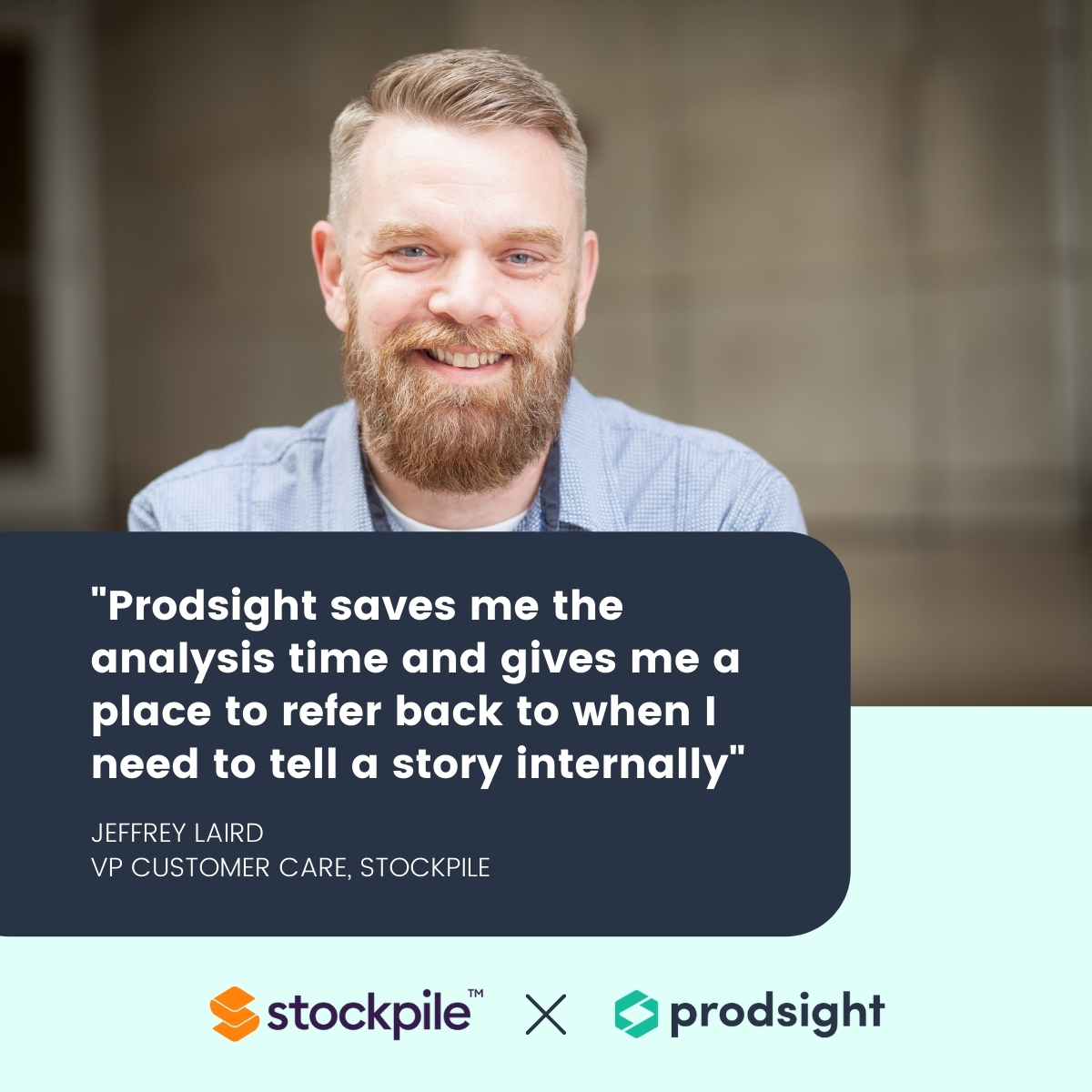 Learn how @Stockpile saves 596 agent hours per year by removing the need to tag conversations with Prodsight AI.

Read Stockpile's success story: on.prodsight.ai/3wy4cdK