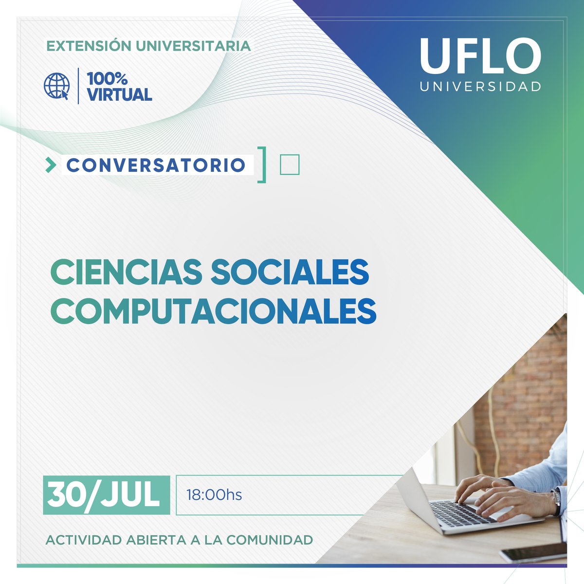 Te interesan las ciencias sociales computacionales y las humanidades digitales? Querés conocer institutos, redes y laboratorios que la practican? Querés saber dónde estudiar? 
Todo esto el viernes 30/7 6p (BsAs) en un conversatorio de Sociología de <a href="/UFLOuniversidad/">UFLO Universidad</a> junto a (🧵):
