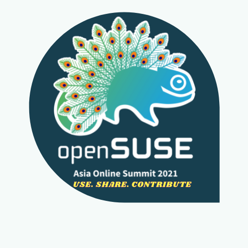 First sticker design for #oSAVS21 is here! 
Haven't got your free ticket yet? Get it now only at events.opensuse.org 
#oSAVS21 #opensuse #opensuseindia #linux #opensuseasia #foss