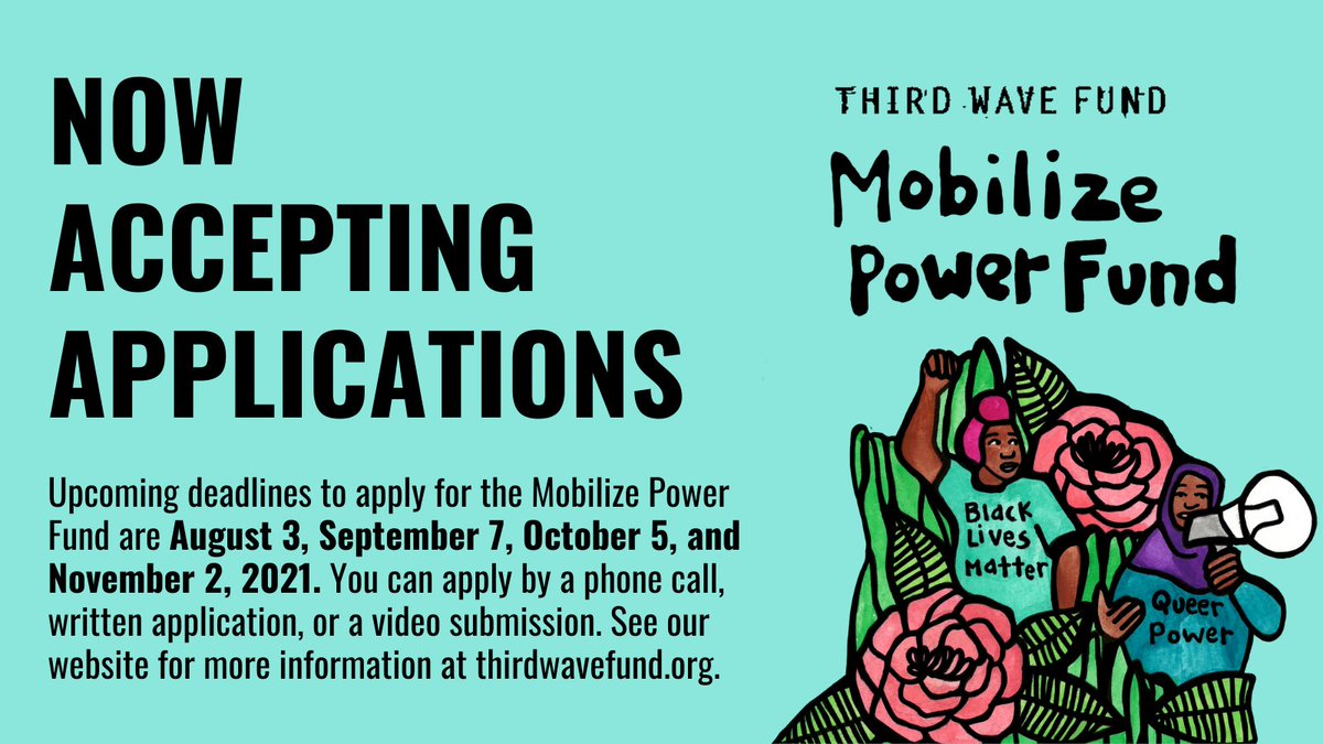 3Wave's tweet photo. Need quick funds for your next direct action? Apply to our #MobilizePower Fund — a rapid response fund for direct action, community mobilizing, and healing justice — by August 3, 2021! https://t.co/AexzD35bjS https://t.co/8Uf2Z7Go9T