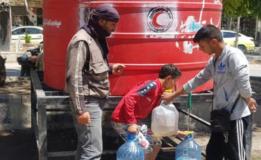Suffering of Hasaka citizens has been going on for the 37th day as the Turkish occupation and its terrorist mercenaries still cutting off drinking water which deprives about one million citizens from the only water source 😡😡😡