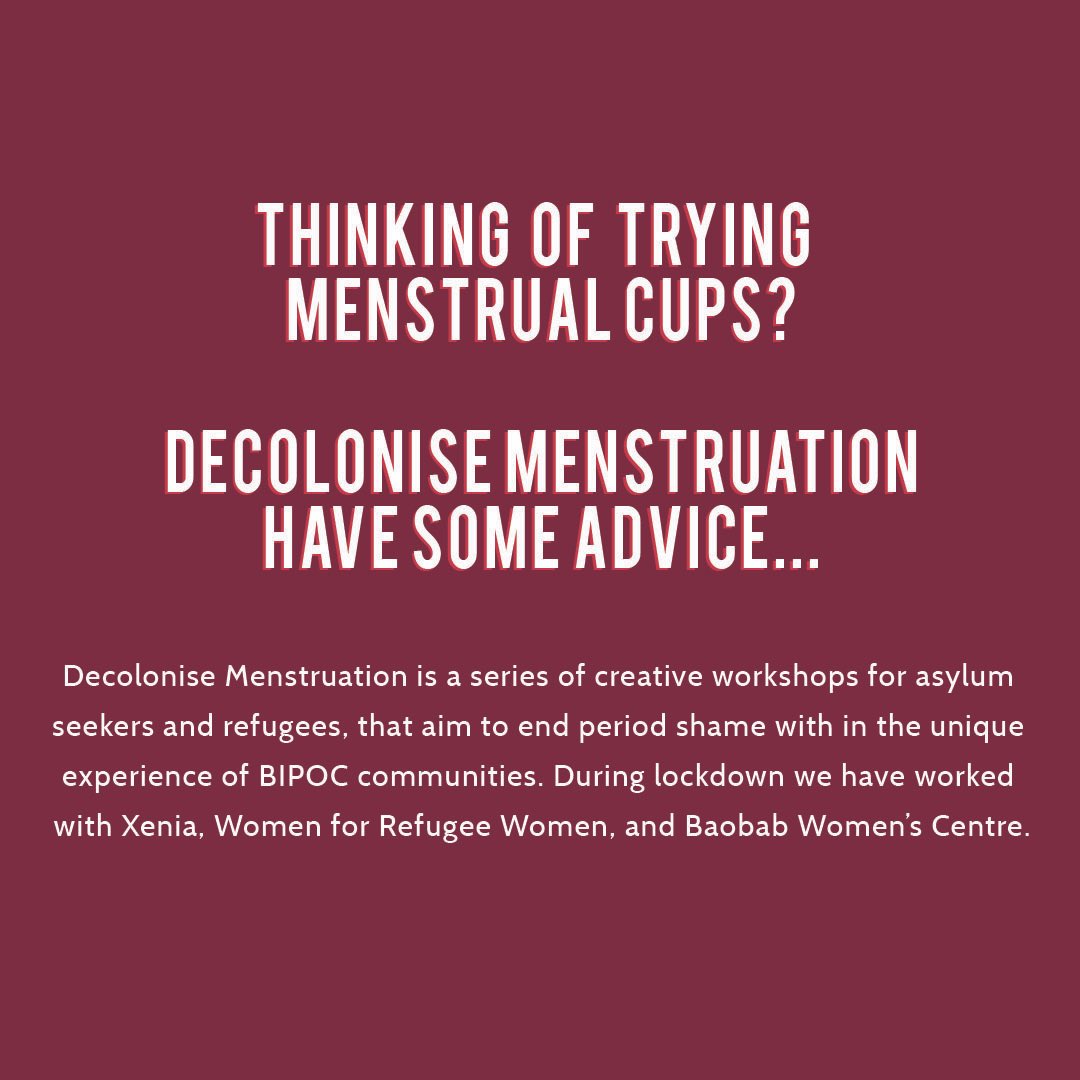 DecoloniseContr's tweet photo. Decolonise Menstruation is a series of participant-led workshops aimed at ending period shame within the unique experience of BPOC communities."
- Diana More: #DecolonisingMenstruation's Project Manager (a joint project between @bloodygood__ and DC)
#lockdownperiods https://t.co/4CJp4F5I5h