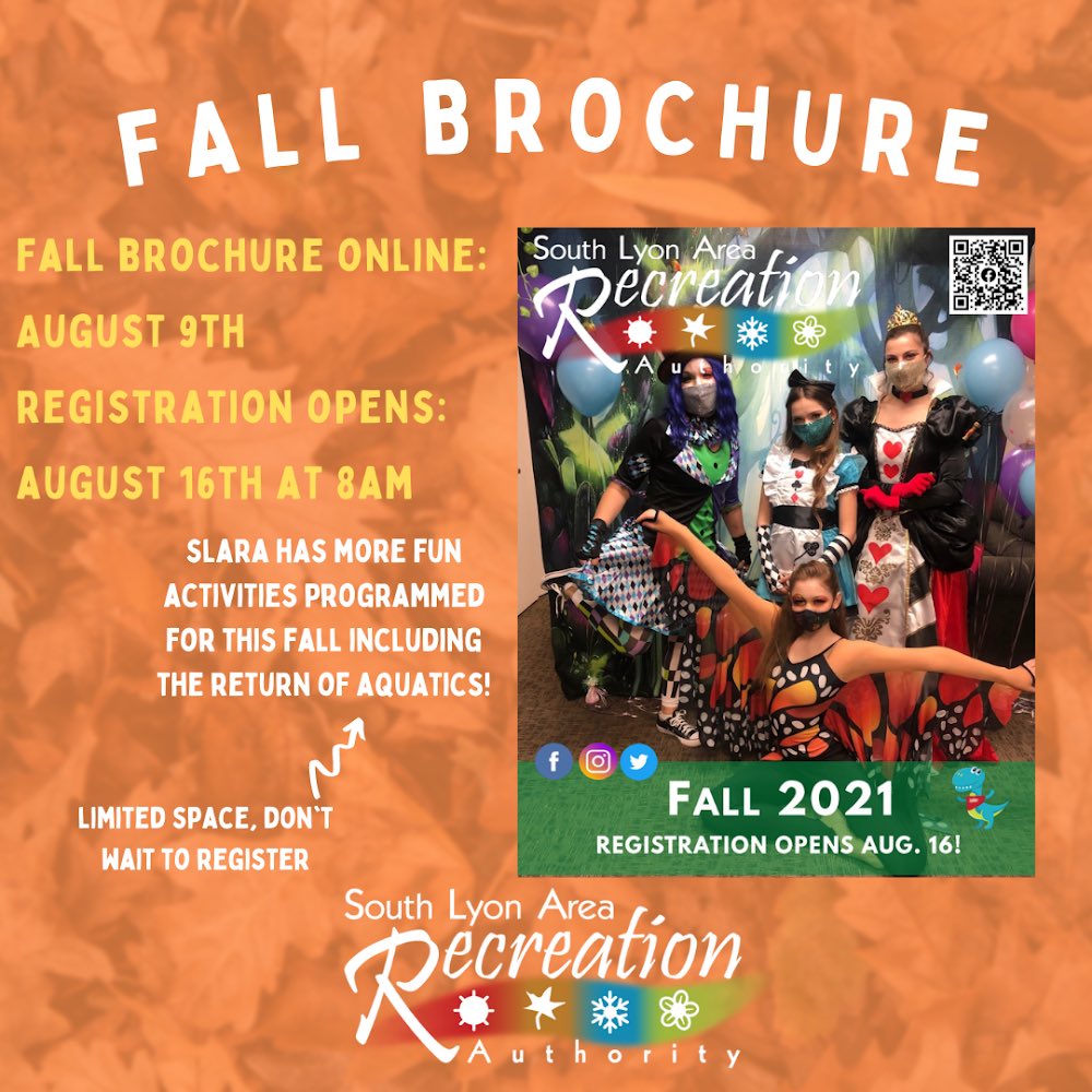 We are so excited for fall!! We are bringing back new and old activities. Be on the look out for our fall brochure!