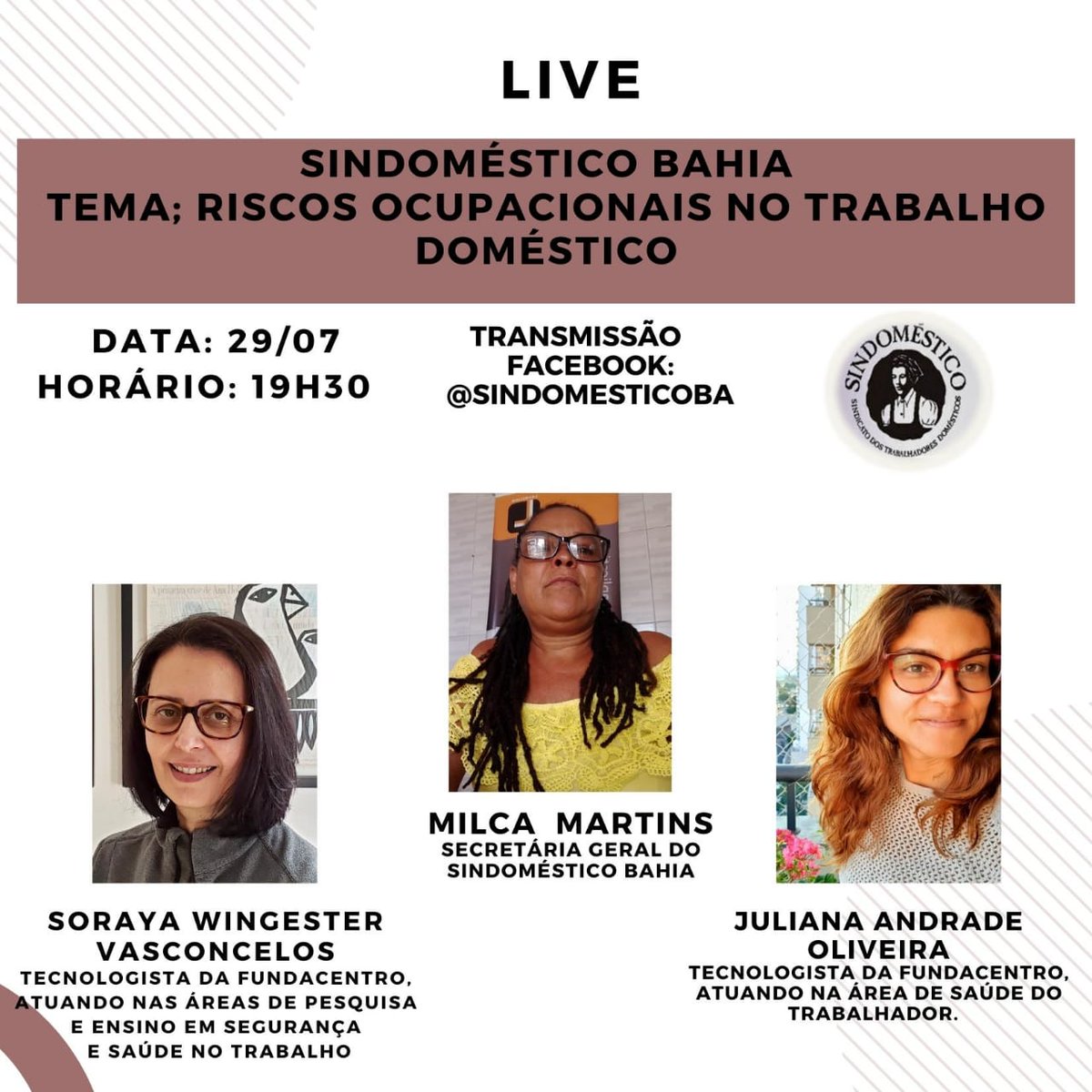 abrastt's tweet photo. Live nesta quinta: https://t.co/njMeTX9KVW
Acesse o folheto Riscos Ocupacionais no Trabalho Doméstico: https://t.co/bk74a1vFrx https://t.co/f9uAfsVN9g