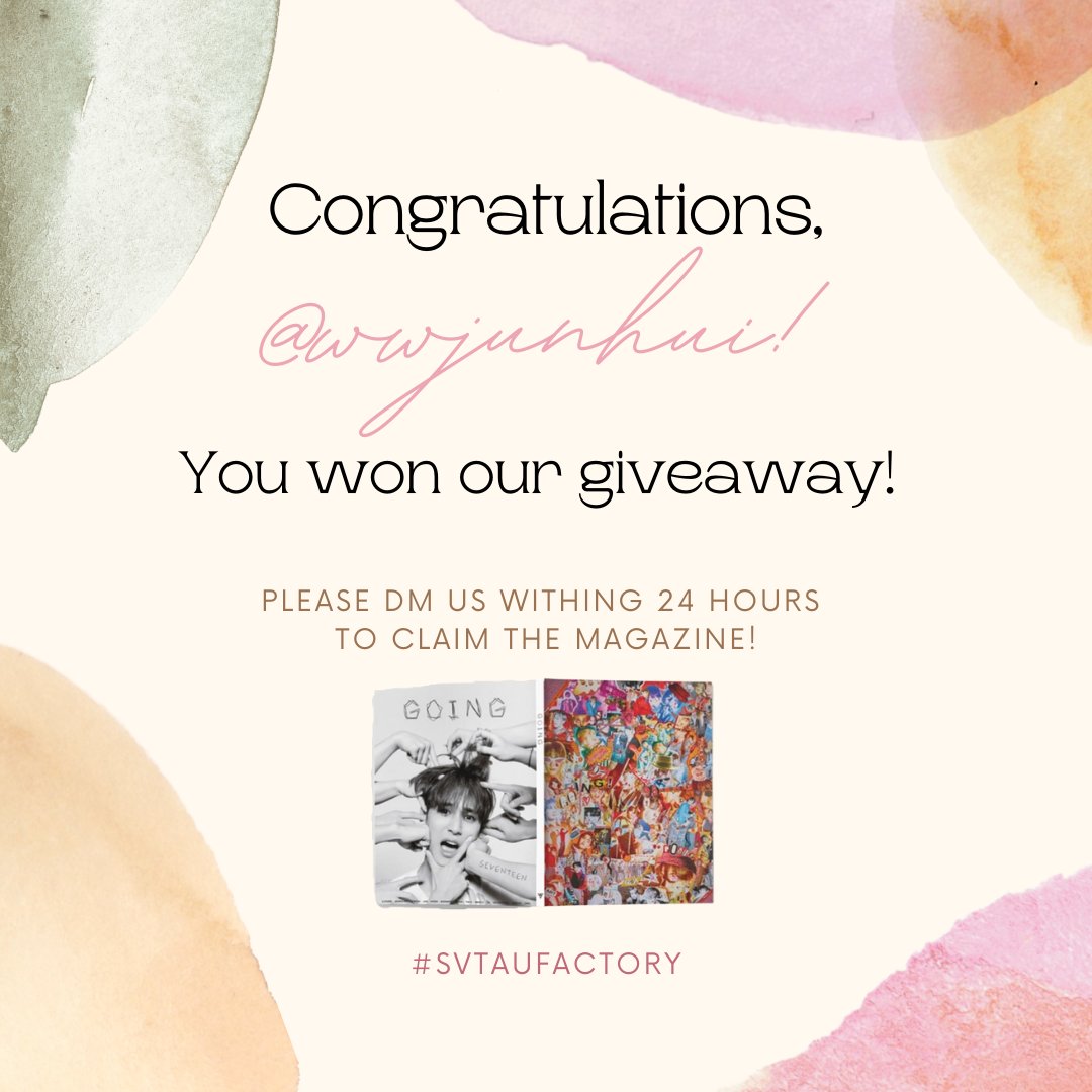 svtaufactory's tweet photo. Congratulations @wwjunhui on winning our giveaway! 🥳 Please dm us to claim your prize! 🎁

We would also like to thank everyone who participated in our anniversary GA! It means a lot to us! 💖 https://t.co/3IJwAKU7gr