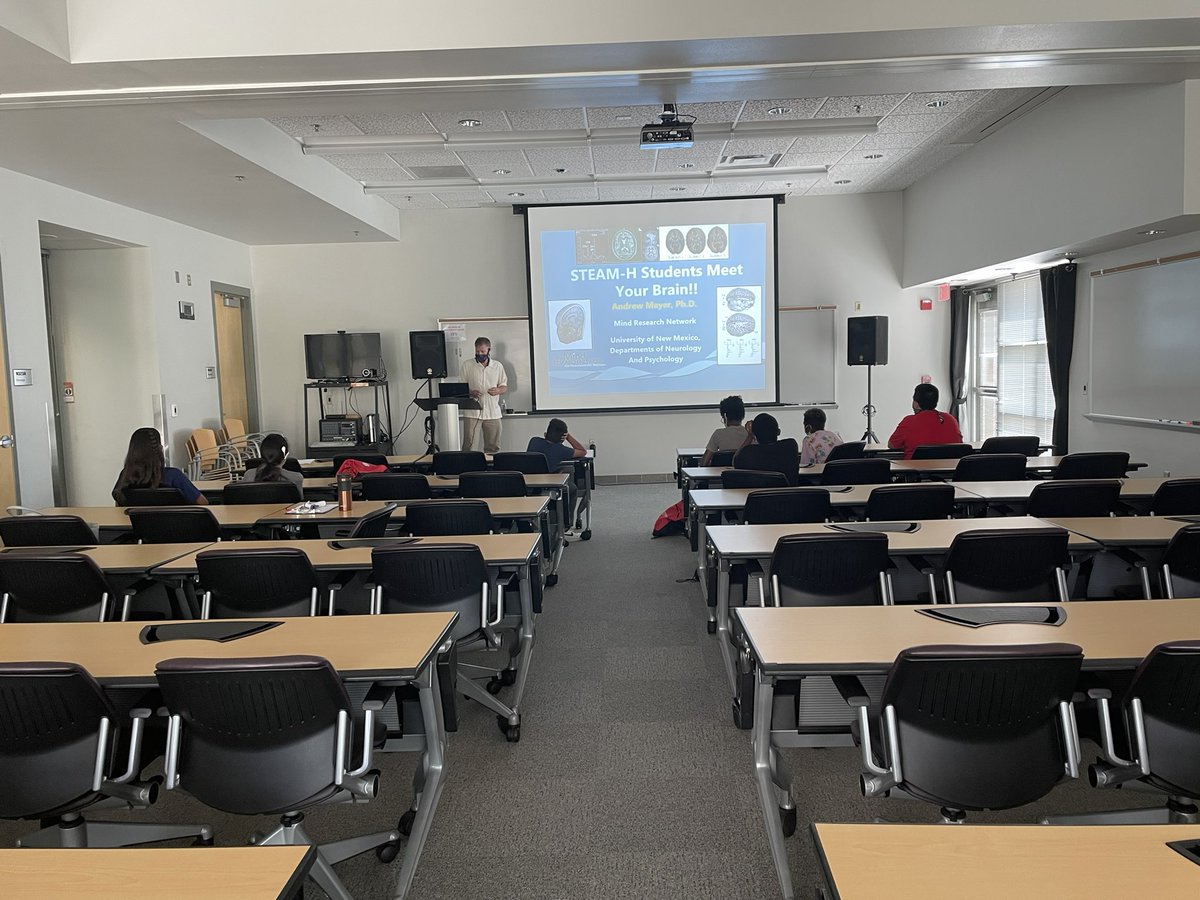 sguruleleyba's tweet photo. Starting our last day with a tour &amp; talk at the UNM Mind Institute. Career connections and exploration with #STEM is a critical piece in #middleschool #UNMHSC #DiversityandInclusion #summerenrichment #neuroscience #biomedicalscience #education #PLTW @UNM @NMPED @EsterGo02863115 https://t.co/vf1rgBtNUz