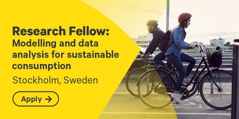 HIRING (Stockholm, Sweden) Final call! SEI HQ is growing and recruiting a Research Associate in modelling and data analysis for sustainable consumption. Interested in modelling, calculating and visualizing environmental footprint data? Apply by 1 August! https://buff.ly/2VtrOn3