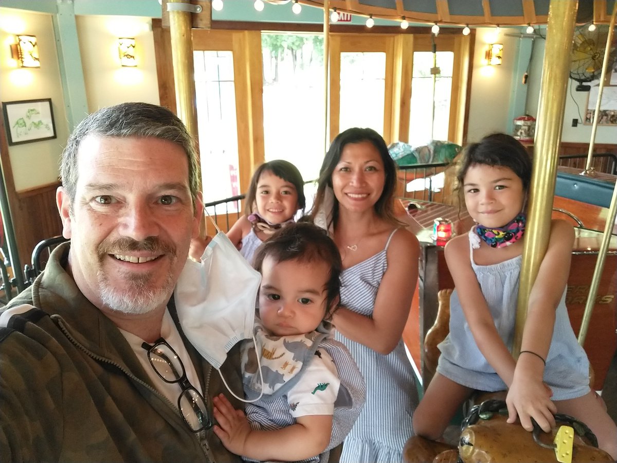 nealgorman's tweet photo. We are rolling again! Here's to our 49th different #carousel, the "Adirondack Carousel" featuring 24 animals indigenous to the #adirondacks #SaranacLake area #CarouselAdventure #family #dadlife woo hoo! https://t.co/MuWawfqE2q