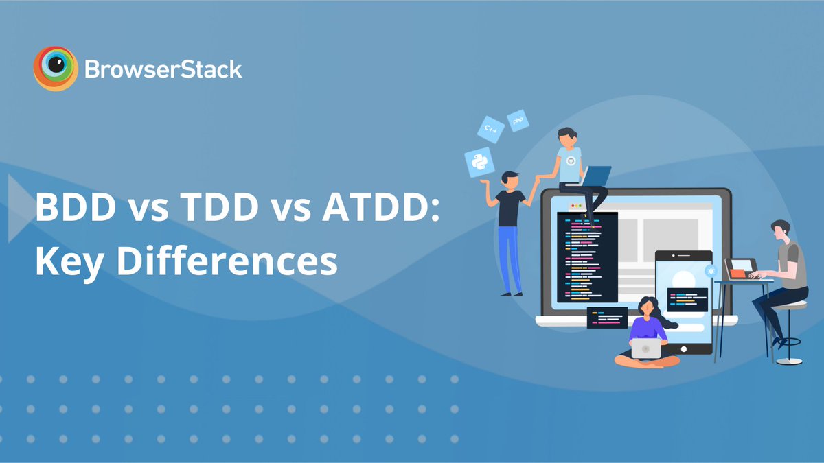 browserstack's tweet image. Understanding how BDD, TDD and ATDD work can help developers figure out which #TestStrategy best serves their purpose. 💡

Learn the key differences between them and their particular roles in the software development process. 🔍

Read now 👉 ow.ly/GIwx50FGoGb 👈
