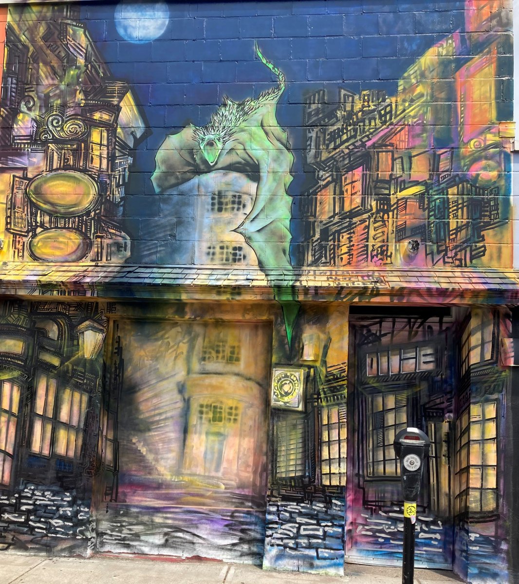 ExploreKeene's tweet photo. Go see the mural on The Barbery in Keene!#wizard #harrypotter #wizardweek #magic #wizardingworld https://t.co/ihTHPOGVXA
