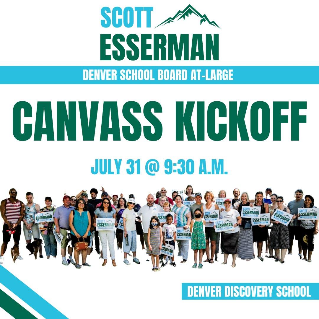 DPSDirectorE's tweet photo. Many of you have been eager to get out on doors and canvass. We're hosting our official canvass kickoff on Saturday. 
Join us if you can!

#TransformationalEducation
#DPS
#DenverSchoolBoard
#ForTheKids
#CommunityInvestment https://t.co/jQCZ6Q5aPe
